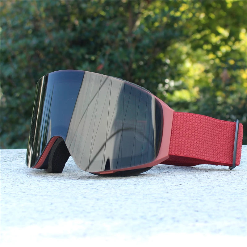 Magnetic Flip Cover Double Layer Anti-Fog Ski Goggles Snowboard Glasses Snowmobile Eyewear Outdoor Sports Optical Protection Quick Pick Grocers