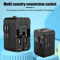 Global Universal Conversion Travel Plug USB Sockets EU US AC Power Adapter Converter With Child Protection Safety Cover Locking Econic Blanks
