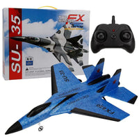 RC Foam Aircraft SU-35 Plane 2.4G Radio Control Glider Remote Control Fighter Plane Glider Airplane Foam Boys Toys for Children Econic Blanks