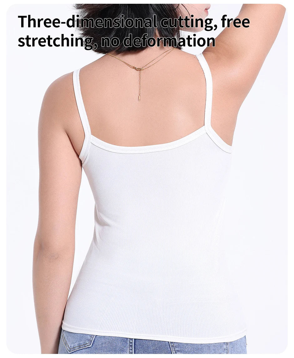 3/6 Pcs Ladies' Summer Korean Version Of Suspender Vest With Solid Color Foundation Joker Sexy Suspender Top Slim And Thin Teen Quick Pick Grocers