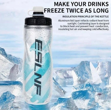 610ML Cycling Keep Cold Water Bottle MTB Road bike Portable Cup Lightweight Outdoor Cycling Water bottle Bike Accessory Econic Blanks