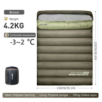 BSWOLF 2 Person Camping Sleeping Bag Four Seasons Portable Winter Sleeping Bag for Outdoor Camp Travel Hiking