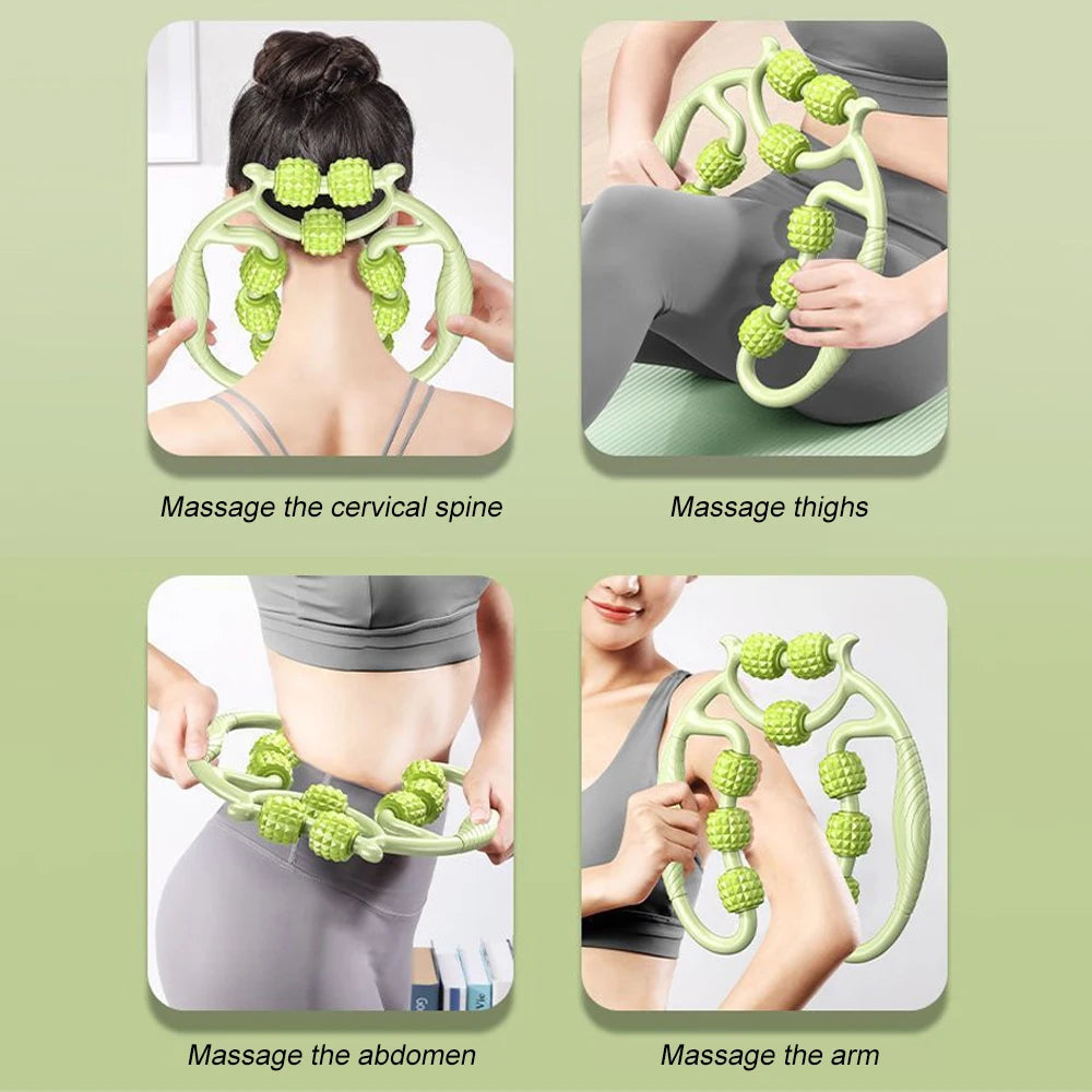 Massage Roller for Neck Thigh Calf and Leg, Personal Muscle Handheld Deep Tissue Trigger Point Foam Myofacial Tools Pro Recovery Purest Peak