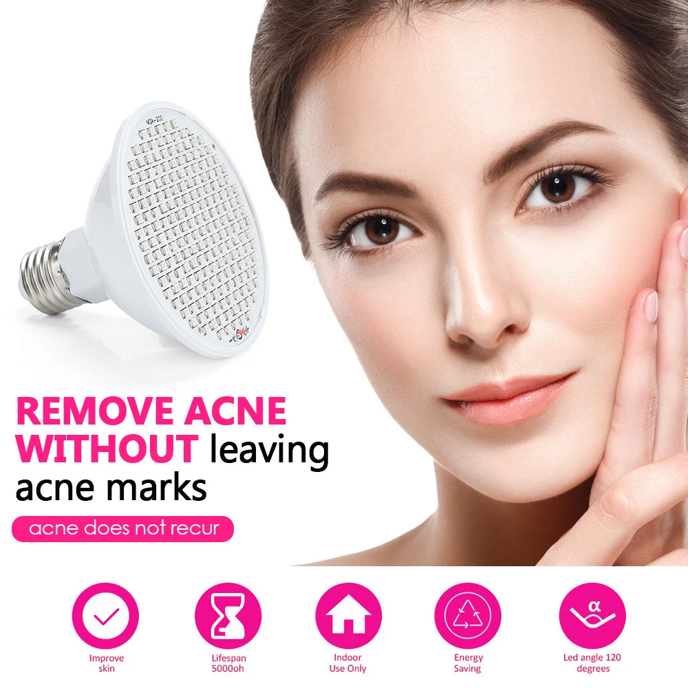 200 LEDs Infrared Light Therapy Lamp Skin Care Anti Aging 660nm 850nm Red Light Therapy for Full Body Facial Acne Treatment Spa Quick Pick Grocers