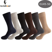 Man Long Socks Plus Combed Cotton Striped Business Breathable,Deodorant Party Dress Large Size Formal Socks Gentleman EU45-50 Quick Pick Grocers