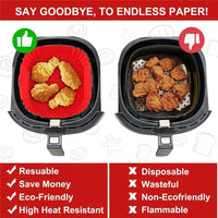 1PC Reusable Airfryer Pan Liner Accessories Silicone Air Fryers Oven Baking Tray Pizza Fried Chicken Airfryer Silicone Basket Econic Blanks