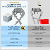 Foreverlily 26W Neck And Shoulder Massager Wireless Shoulder And Back Kneading Massage Shawl Trapezius Neck Cervical masajeador Purest Peak