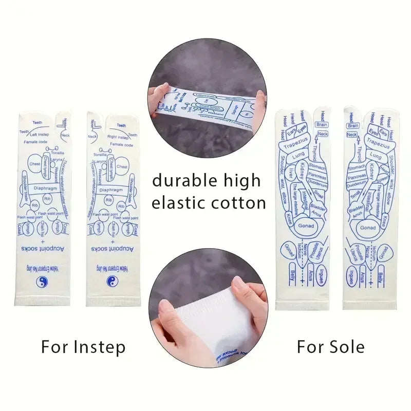 Physiotherapy Foot Care Massage Relieve Tired Feet Sock Acupressure Foot Massager Reflexology Socks Foot Acupoint Massage Tool Quick Pick Grocers