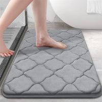 Homaxy Super Absorbent Bath Mat Memory Foam Carpet Non-Slip Toilet Bathroom Rug Soft Living Room Bedroom Shower Decor Foot Rug Quick Pick Grocers