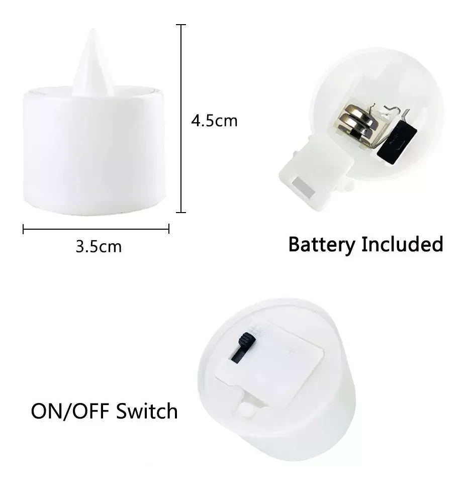 LED Candle Battery Powered Flameless Tea Candle Fake Candle Lamp Wedding Birthday Party Home Decoration Lamp Candlestick Candles Econic Blanks