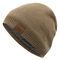 Unisex URGENTMAN Labal Winter Hats Solid Color Knitted Hats For Men And Women Beanie Cap Outdoor Add Fur Lining Warm Sports Hats Purest Peak