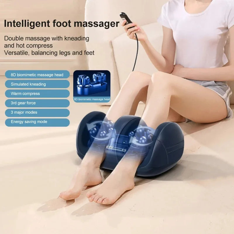 Extra Big Electric Foot Massager Hot Compress Shiatsu Kneading Leg Roller Kneading Calf Deep Relieve Fatigue Relaxation Muscle Purest Peak