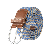 107/120/130CM Fashion Female Elastic Casual Stretch Woven Belt Unisex Canvas Elastic Belts for Women Jeans Pin Buckle Men Belt Quick Pick Grocers