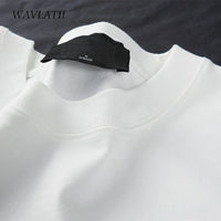 WAVLATII Oversized Summer T shirts for Women Men Brown Casual Female Korean Streetwear Tees Unisex Basic Solid Young Cool Tops Quick Pick Grocers
