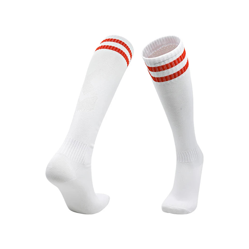 Loogdeel Football Socks Long Tube Knee Cotton Adults Children Legging Stockings Non-slip Soccer Baseball Running Sports Socks Quick Pick Grocers