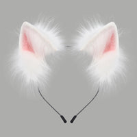 Handmade Faux Fur Animal Ears Headband Furry Cat Fox Ear Hairhoop Headwear Costume Accessory for Cosplay Masquerade Quick Pick Grocers