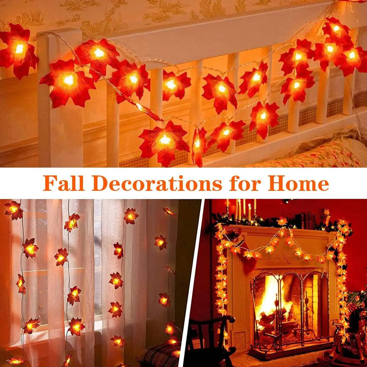 1pc 10/20 LED Maple Leaf String Lights Battery Powered Fairy Lights For Home Party Holiday Arrangement Scene Outdoor Decoration Econic Blanks