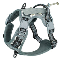 Tactical Dog Harness, No Pull Dog Harness, Adjustable Breathable MOLLE Dog Vest Harness for Medium Large Dog Reflective Military Econic Blanks
