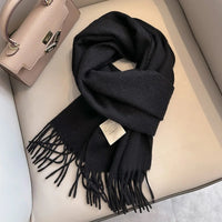Winter Narrow Scarf 28 Color 100% Wool Scarf Hot Selling Solid Color Scarf Men's and Women's Universal Warm and Cold proof Scarf Quick Pick Grocers