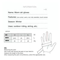 Men Women Winter Tactics Outdoors Camouflage Thickened Ski Gloves Waterproof Touch Screen Skiing Camping Cycling Fishing Glove