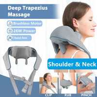 Foreverlily 26W Neck And Shoulder Massager Wireless Shoulder And Back Kneading Massage Shawl Trapezius Neck Cervical masajeador Purest Peak