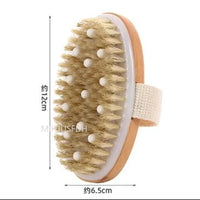 2 In 1 Dry Skin Body Massage Brush Natural Bristle Dead Skin Remover Anti Cellulite Exfoliates Blood Circulation Massage Tools Quick Pick Grocers