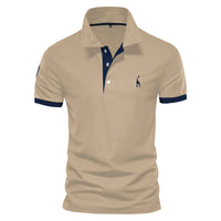 Dropshipping Polo Giraffe Shirt Men Quality Embroidery Summer Short Sleeve Polo Casual Business Social Mens Polos BR Size Quick Pick Grocers