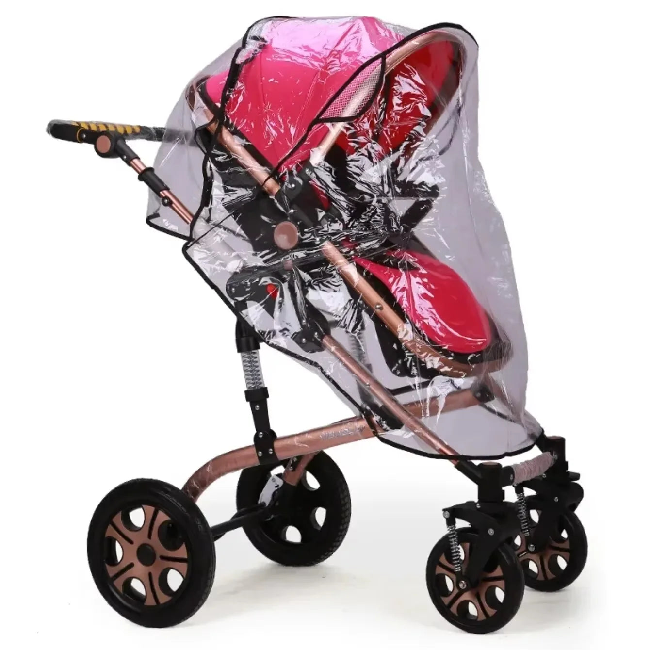 Universal Waterproof Rain Cover For Prams Pram Accessories Transparent Dust Cover Open Zip Umbrella Rainy Season Waterproof Purest Peak