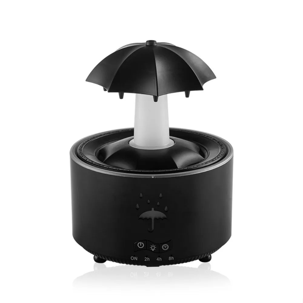 Rotating Umbrella Water Drop Air Humidifier with Colourful Night Lights Mute Spary Home Essential Oil Aroma Diffuser Humidifier Quick Pick Grocers