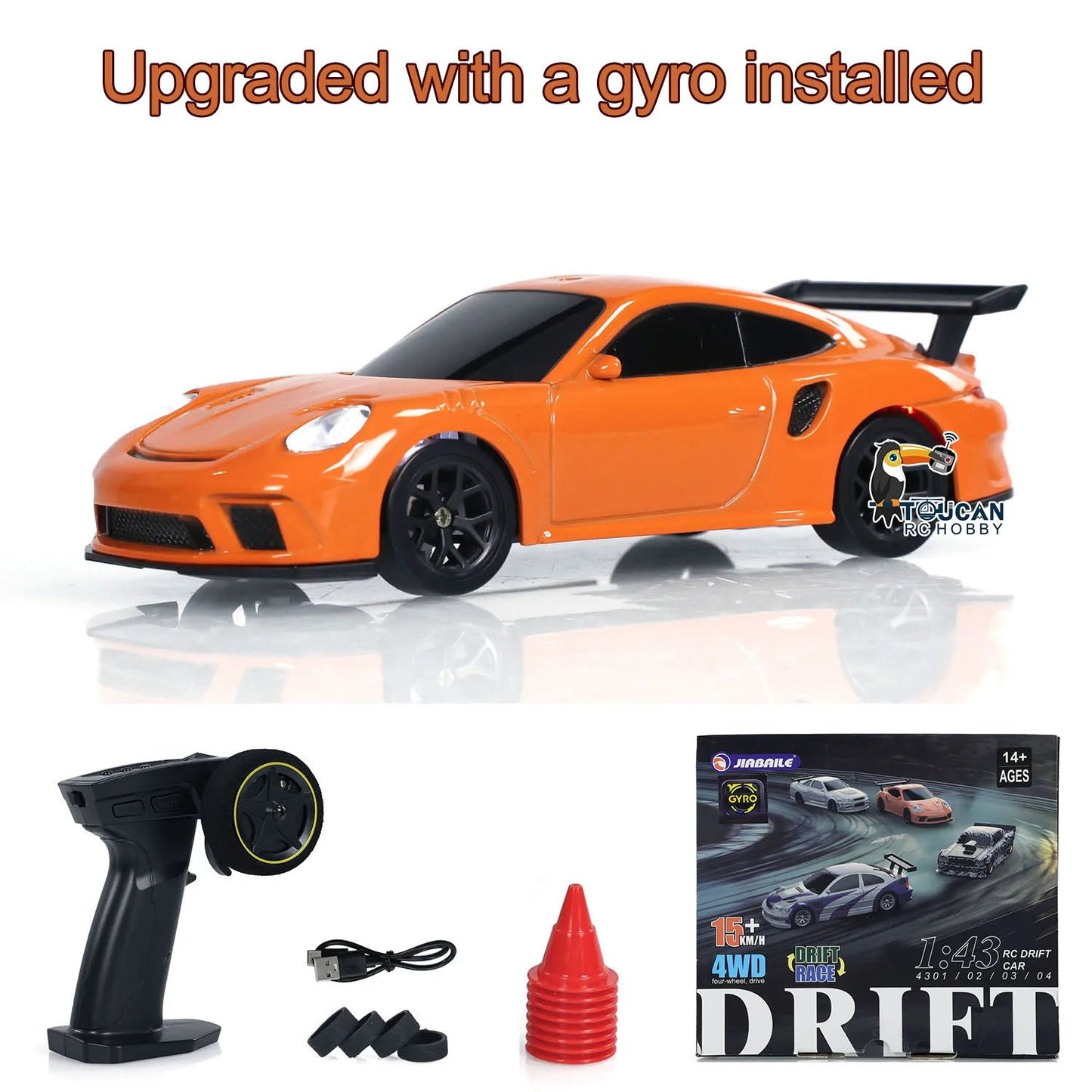 New RC Drift Car Upgraded Gyro 1/43 Racing RTR 4WD Four-wheel Drive High Speed Radio Control Model 2.4g Drift Race Car Mini Gift Econic Blanks