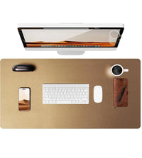 Large Mouse Pad,Office Desk Mat, Leather Desk Pad Protector, Non-Slip PU Leather Desk Blotter, Laptop Desk Pad Econic Blanks