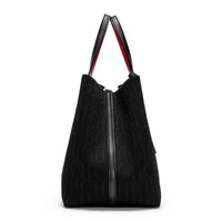 CHCH Large Capacity Black Knitted Tote Bag – Simple Shopping Handbag Econic Blanks