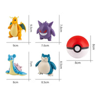 Pokemon Figures Toys Pocket Monsters Ball Model Pikachu Gengar Pokeball Dragonite Snorlax Pokeball Action Figures Toy Quick Pick Grocers