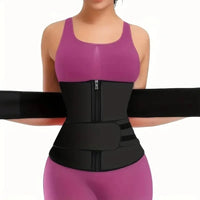 1pc Waist Trainer Slimming Body Shaper Fitness Belt Weight Loss Fat Burning Sport Girdle Sweat Trimmer Workout Cincher Shapewear Quick Pick Grocers