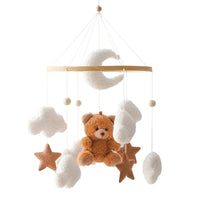 Baby Rattle Toy Bed Bell Bracket Wooden Mobile 0-12 Months Newborn Crochet Bed Bell Hanging Toys Holder Bracket Infant Crib Gift Purest Peak