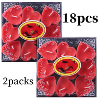 9pcs Heart-shaped Scented Tea Candles Valentine's Day Romantic Love Candle Proposals Wedding Anniversary Decorative Candle Econic Blanks