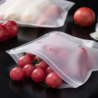 Silicone Food Storage Containers Reusable Food Storage Bags Lunch Bags Stand Up Zip Shut Bag Cup Fresh Food Leakproof Containers Econic Blanks