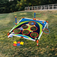 Portable Cornhole Throwing Circle Ferrule Board Set Easy Assemble Fun Kids Interactive Adults Outdoor Yard Toss Game Toy Econic Blanks