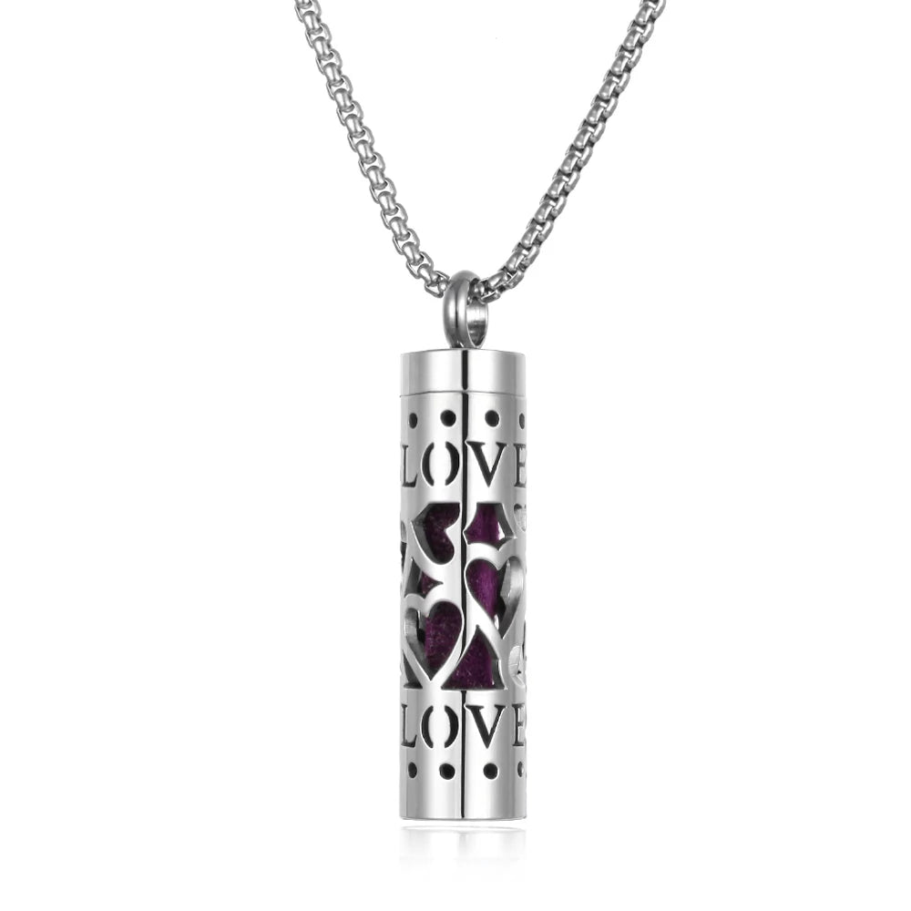 Long Strip Stainless Steel Aromatherapy Necklace Perfume Diffuser Essential Oil Diffuser Pendant Necklace Jewelry Accessories Econic Blanks