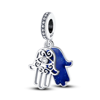 2025 Hot Sale Charms Bead 925 Sterling Silver Pink Butterfly Luminous Firefly Dangle Fit Bangle Bracelet Necklace DIY Jewelry Econic Blanks