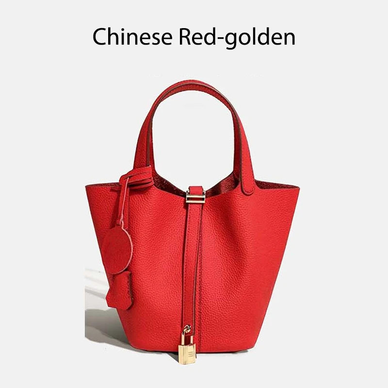MENDY Women Bags Handbags Bucket Bag Real Leathe Fashion Tote Bag Genuine Leather Luxury Desginer Big Size Large Lady Hand Bags Quick Pick Grocers