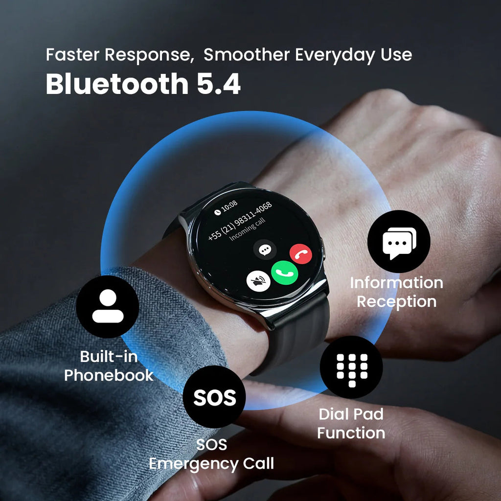 HAYLOU Solar Lite 2 Smartwatch 1.43'' AMOLED Display 24h Health Monitoring 150+ Sports Modes Voice Calling Smart Watch 1ATM Quick Pick Grocers