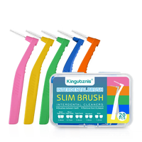 Kingubznis 20pcs  Interdental Brush For Dental Orthodontics Clean Between Teeth Cleaning Tools Soft Mini Brush With Dust Cover Econic Blanks