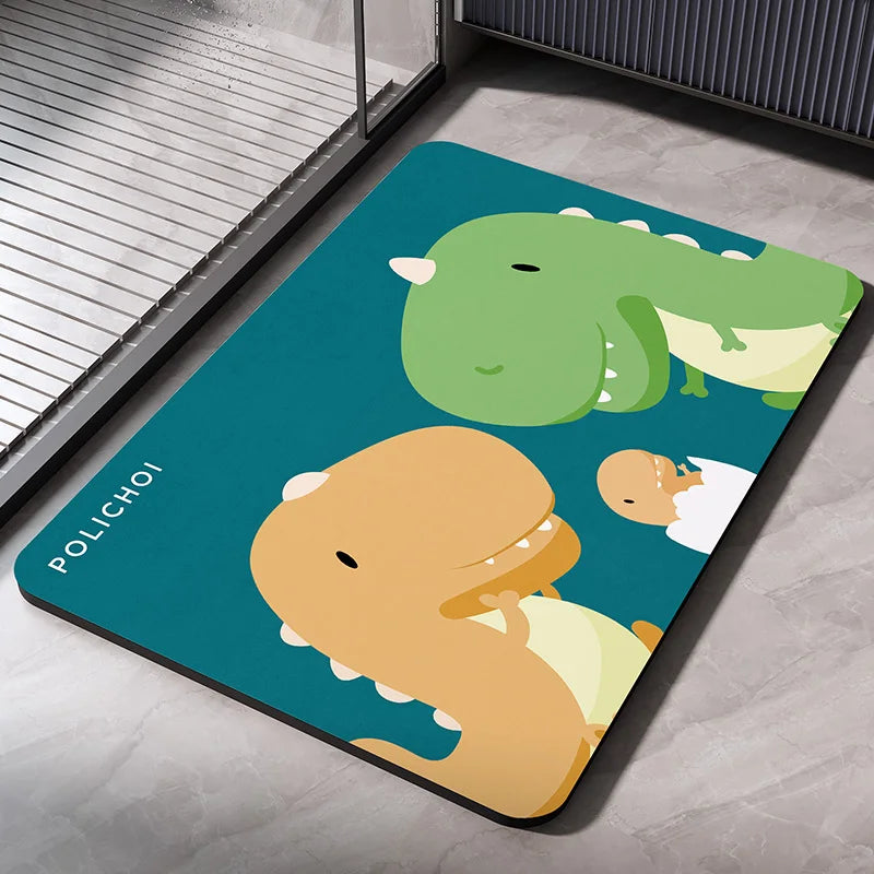 Diatomaceous Earth Bath Mat Bathroom Rug Absorbent Non-slip Floor Foot Mats Quick Dry Shower Carpet Toilet Pad Doormat Washable Quick Pick Grocers