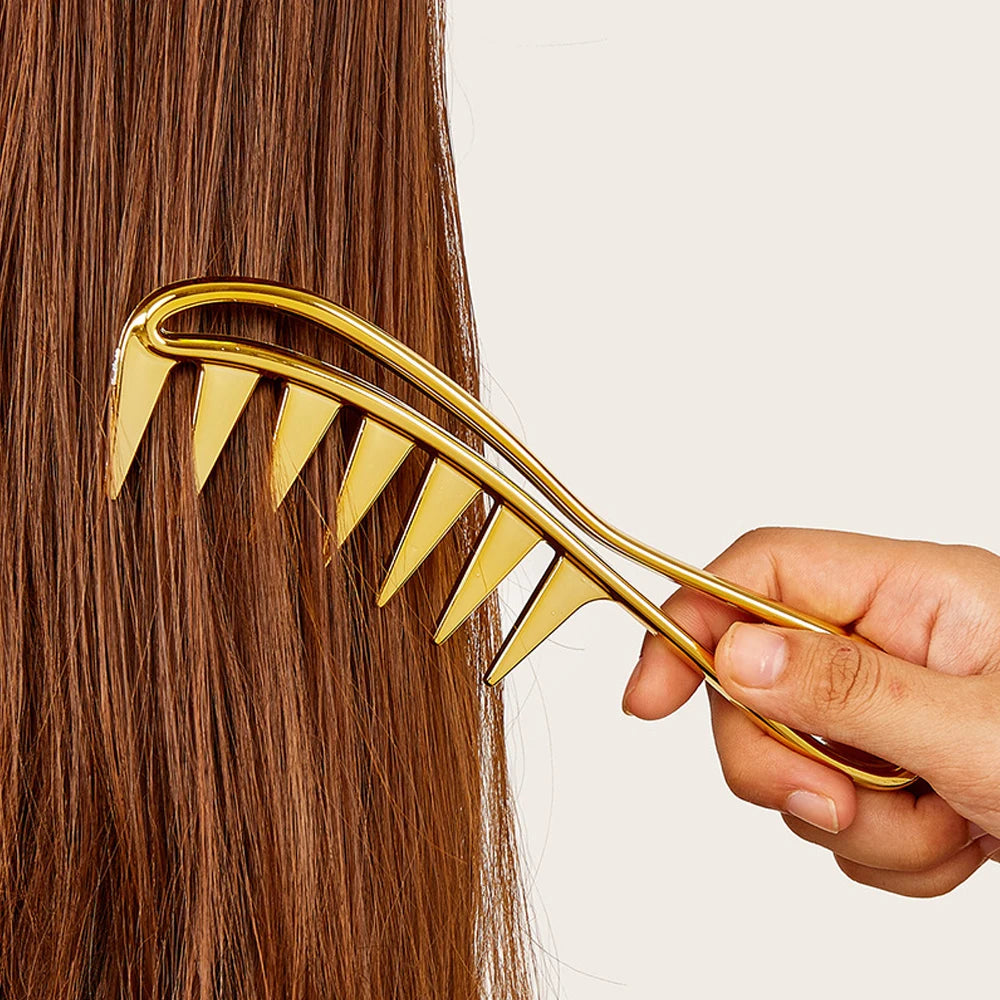 Antistatic Wide Teeth Retro Oil Head Comb Hair Styling Zoning Comb Detangle Curl Hair Comb Salon Hairdressing Tool For Men Woman Quick Pick Grocers