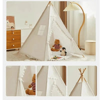 Portable Kid Tent 1.6M/1.3M Children's Play House Wigwam Teepee Tipi Toddler Ball Pit Castle Play Room for Girls Purest Peak