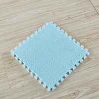 10Pcs 30*30CM Creative Plush Puzzle Foam Floor Mat Puzzle Carpet Warm Playmat Interlocking Exercise Tiles Fluffy Area Rugs Quick Pick Grocers