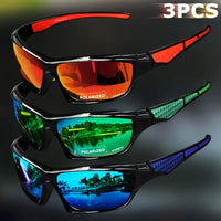 1/3PCS Sports Polarized Sunglasses for Men Lightweight Night Vision Male Shades Cycling Driving Fishing Fashion Mirror Sunglass Quick Pick Grocers