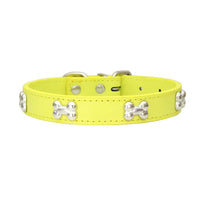 Bone Leather Durable Pet Dog Collars Puppy Pug Collars for Small Large Dog Chihuahua Cat Accessories Pet Collar for Small Dogs Quick Pick Grocers