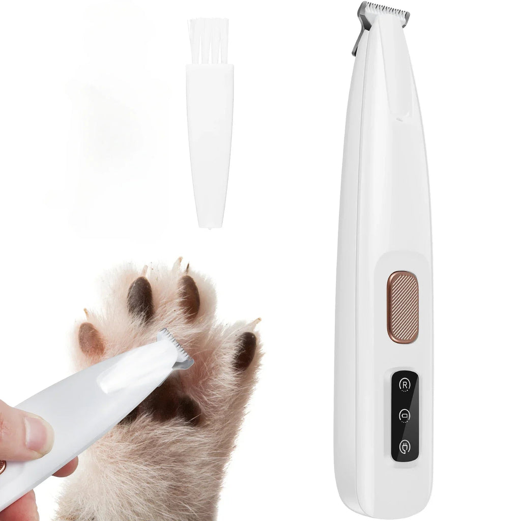 New Dog Paw Trimmer with LED Light Fully Waterproof Pet Hair Trimmer with LED Display Dog Clippers for Grooming 18mm Widen Blade Quick Pick Grocers